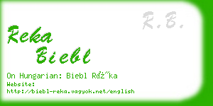reka biebl business card
